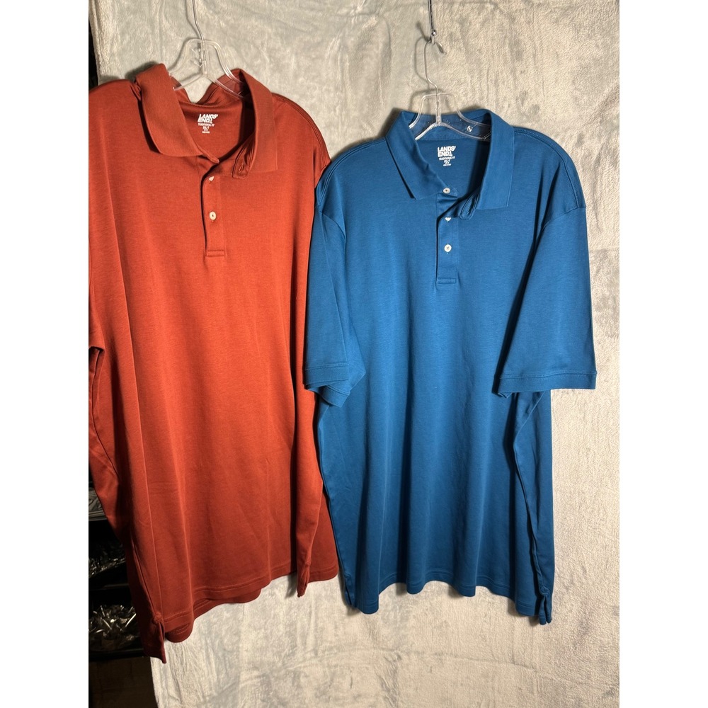 Lands End Mens Traditional Fit Polo Shirt bundle
Orange Teal 2XL Tall
Cotton